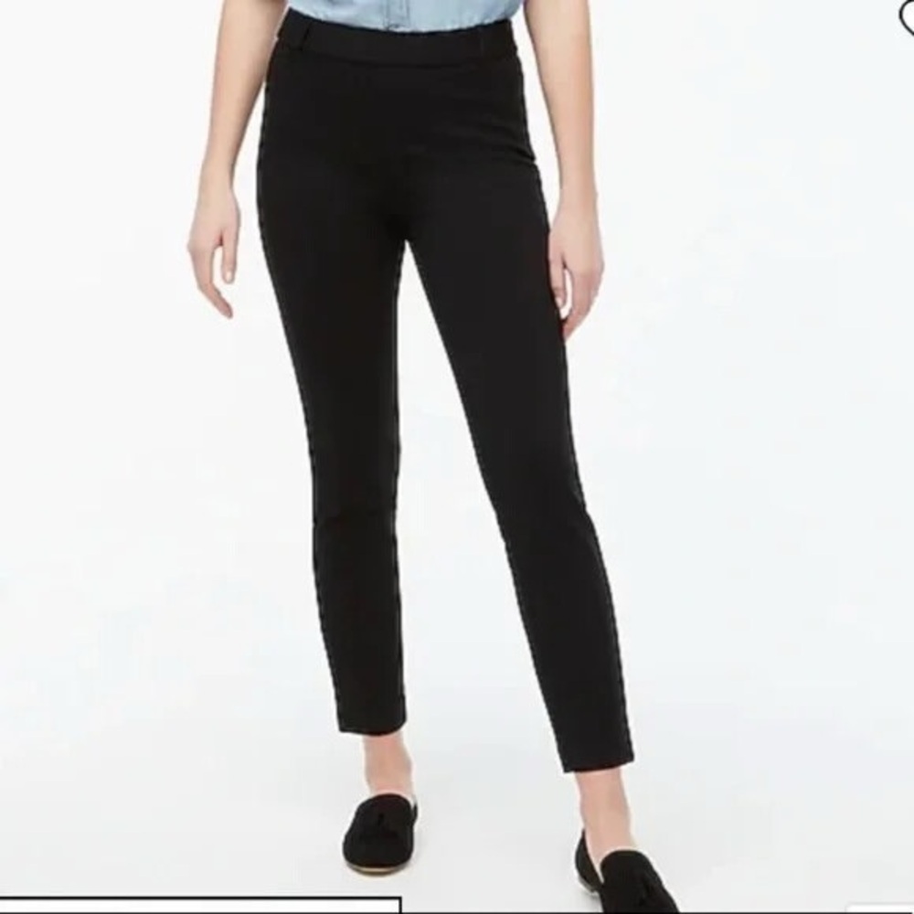 J.Crew Black Ponte Slim Work Pants Size 12 - Stretch Career Trousers 28” Inseam